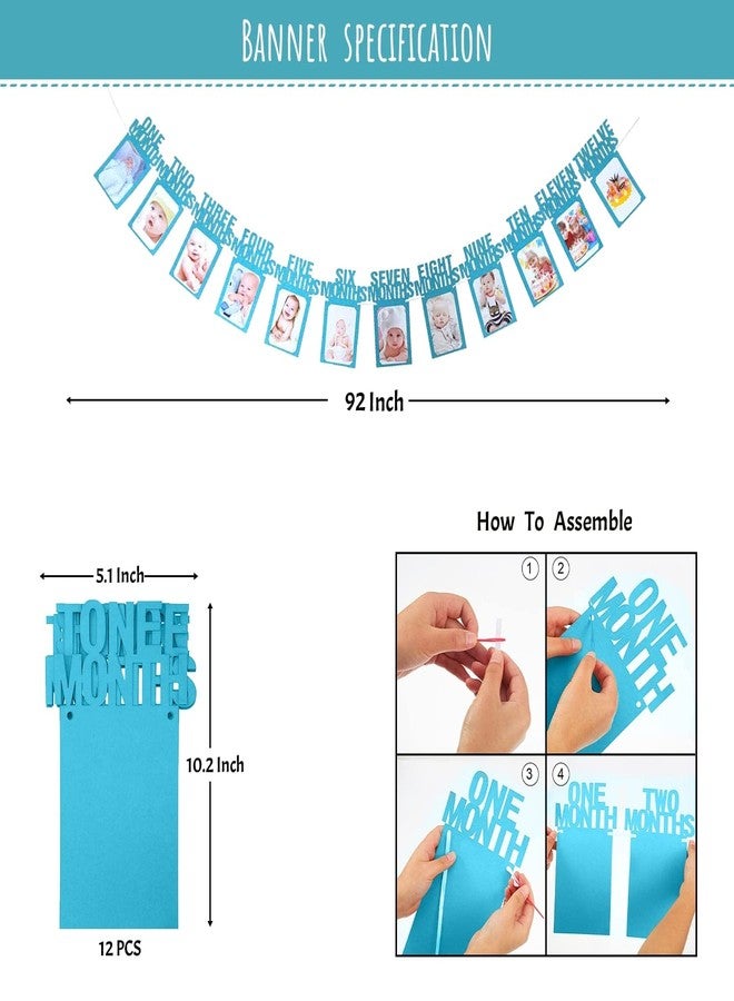SpecialYou.in Special You 1st Birthday Decoration for Baby Boy with Blue and White Balloons for Decoration, Back Drop Curtain for Decor, Birthday Decoration kit- 67 Pcs - Image 5